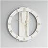 LIBEROSHOPPING Orologio rotondo D60 cm in legno rivestito con parato e dettagli Oro TYLER