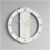 LIBEROSHOPPING Orologio rotondo D60 cm NOAH in legno rivestito con parato Argento