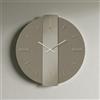 LIBEROSHOPPING Orologio rotondo D60 cm RIGGS in Laminam Ardesia vetro Bronzo dettagli Oro