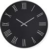 LIBEROSHOPPING Orologio rotondo D60 cm ROWAN in cristallo laccato Nero e numeri Argento