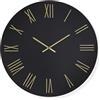 LIBEROSHOPPING Orologio rotondo D60 cm ROWAN in cristallo laccato Nero e numeri Oro