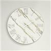 LIBEROSHOPPING Orologio rotondo D60 cm RYAN in legno rivestito con parato e dettagli Argento