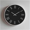 LIBEROSHOPPING Orologio rotondo D80 cm in Laminam Nero con dettagli Argento LAZARUS