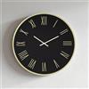 LIBEROSHOPPING Orologio rotondo D80 cm in Laminam Nero con dettagli Oro LAZARUS