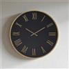 LIBEROSHOPPING Orologio rotondo D80 cm in Laminam Nero con dettagli Rame LAZARUS