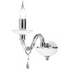 Ondaluce Lampada applique in cristallo 12 cm LIVIA Bianco a 1 luce