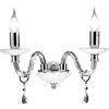 Ondaluce Lampada applique in cristallo 35 cm LIVIA Bianco a 2 luci