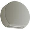 Ondaluce Lampada applique segnapasso SUN per esterni in alluminio 10x3 cm Silver