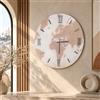 LIBEROSHOPPING Orologio rotondo in vetro temperato con mappamondo Rosa D65 cm - CALIN