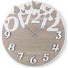 LIBEROSHOPPING Orologio rotondo moderno D30 BUTTERFLY in legno laminato BRC