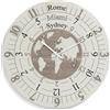 LIBEROSHOPPING Orologio rotondo moderno TIME ZONE in legno laminato D30cm TRS