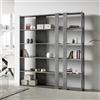 Itamoby Libreria a parete in legno Cemento 178x204h cm - KATO C