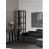 Itamoby Libreria ad angolo in legno Cemento 60x204h cm - KATO B