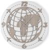 LIBEROSHOPPING Orologio tondo da parete D30 cm WORLD moderno in legno laminato BRC