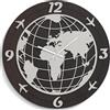 LIBEROSHOPPING Orologio tondo da parete D30 cm WORLD moderno in legno laminato RSN