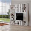 Itamoby Libreria con porta TV in legno Bianco Frassino 178x204h cm - KATO M
