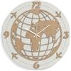LIBEROSHOPPING Orologio tondo da parete D30 cm WORLD moderno in legno laminato TTE