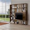 Itamoby Libreria con porta TV in legno Noce 178x204h cm - KATO M