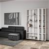 Itamoby Libreria in legno Bianco frassino 120x204h cm con 8 fasce - KATO E SMALL