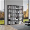 Itamoby Libreria in legno Cemento 178x204h cm con 6 ripiani e 8 fasce - KATO E