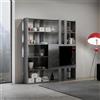 Itamoby Libreria in legno Cemento 178x204h cm con porta TV - KATO H
