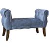 LIBEROSHOPPING Panca poggiapiedi 96 cm con braccioli - velluto Grigio CHESTER