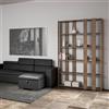 Itamoby Libreria in legno Noce 120x204h cm con 8 fasce - KATO E SMALL