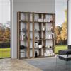 Itamoby Libreria in legno Noce 178x204h cm con 6 ripiani e 8 fasce - KATO E