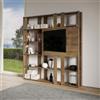Itamoby Libreria in legno Noce 178x204h cm con porta tv e 6 ripiani - KATO N