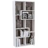 LIBEROSHOPPING Libreria moderna in legno Bianco 74x156h cm ZIG ZAG