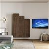 Itamoby Parete attrezzata verticale Isoka A31 L.120 H.174 P.39,5 Noce