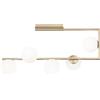 Ondaluce Plafoniera in metallo Oro e diffusori in vetro Bianco a 5 luci MONILE 85x47 cm