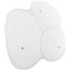 Ondaluce Plafoniera KAKI in vetro curvo con montatura in metallo 40x40 cm Bianco