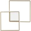 Ondaluce Plafoniera LED DOWEL 55x7 cm in metallo verniciato oro
