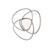 Ondaluce Plafoniera Led ROSE dimmerabile in metallo verniciato Argento D54 cm