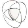 Ondaluce Plafoniera Led ROSE dimmerabile in metallo verniciato Argento D64 cm