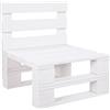 LIBEROSHOPPING Poltrona divano in pallet 80x61 cm legno Bianco per giardino taverna