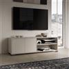 LIBEROSHOPPING Porta TV in legno con 2 ante e vano a giorno 150x40 cm KYLA Grigio
