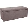 LIBEROSHOPPING Pouf contenitore 120 cm panca in Tessuto Bouclé Grigio