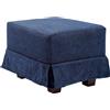 LIBEROSHOPPING Pouf imbottito in tessuto blu 57x41 h sfoderabile con piedini