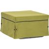 LIBEROSHOPPING Pouf letto brandina pieghevole 80x80 BIN con tessuto VERDE
