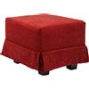 LIBEROSHOPPING Pouf moderno 57x41 h imbottito in tessuto bordeaux sfoderabile con piedini