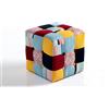 LIBEROSHOPPING Pouf poggiapiedi in tessuto patchwork 35x35 cm EDITOR