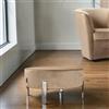 LIBEROSHOPPING Pouf Rotondo in Velluto Beige con Piedini 70 cm - Giotto
