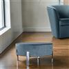 LIBEROSHOPPING Pouf Rotondo in Velluto Ottanio con Piedini 70 cm - Giotto
