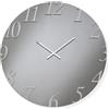 LIBEROSHOPPING Orologio D60 cm rotondo in cristallo Fumè e numeri Argento - AUSTIN