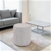 LIBEROSHOPPING Pouf Tondo Dante D 40 cm in Tessuto Antimacchia Grigio