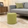 LIBEROSHOPPING Pouf Tondo Dante D 40 cm in Tessuto Antimacchia Verde