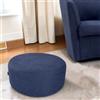 LIBEROSHOPPING Pouf Tondo Dante L70 cm in Tessuto Antimacchia BLU