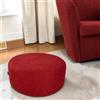 LIBEROSHOPPING Pouf Tondo Dante L70 cm in Tessuto Antimacchia BORDEAUX
